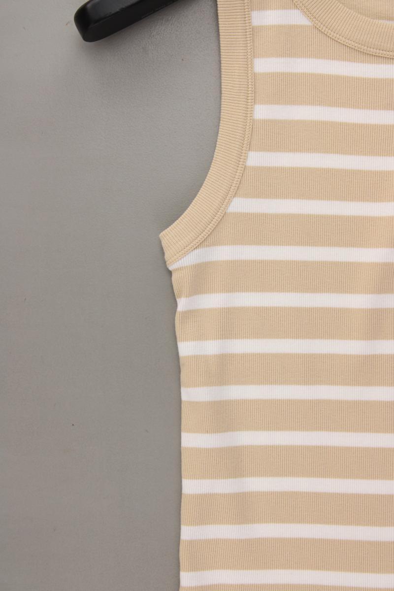 Drykorn Trägertop Gr. S gestreift neuwertig creme aus Baumwolle