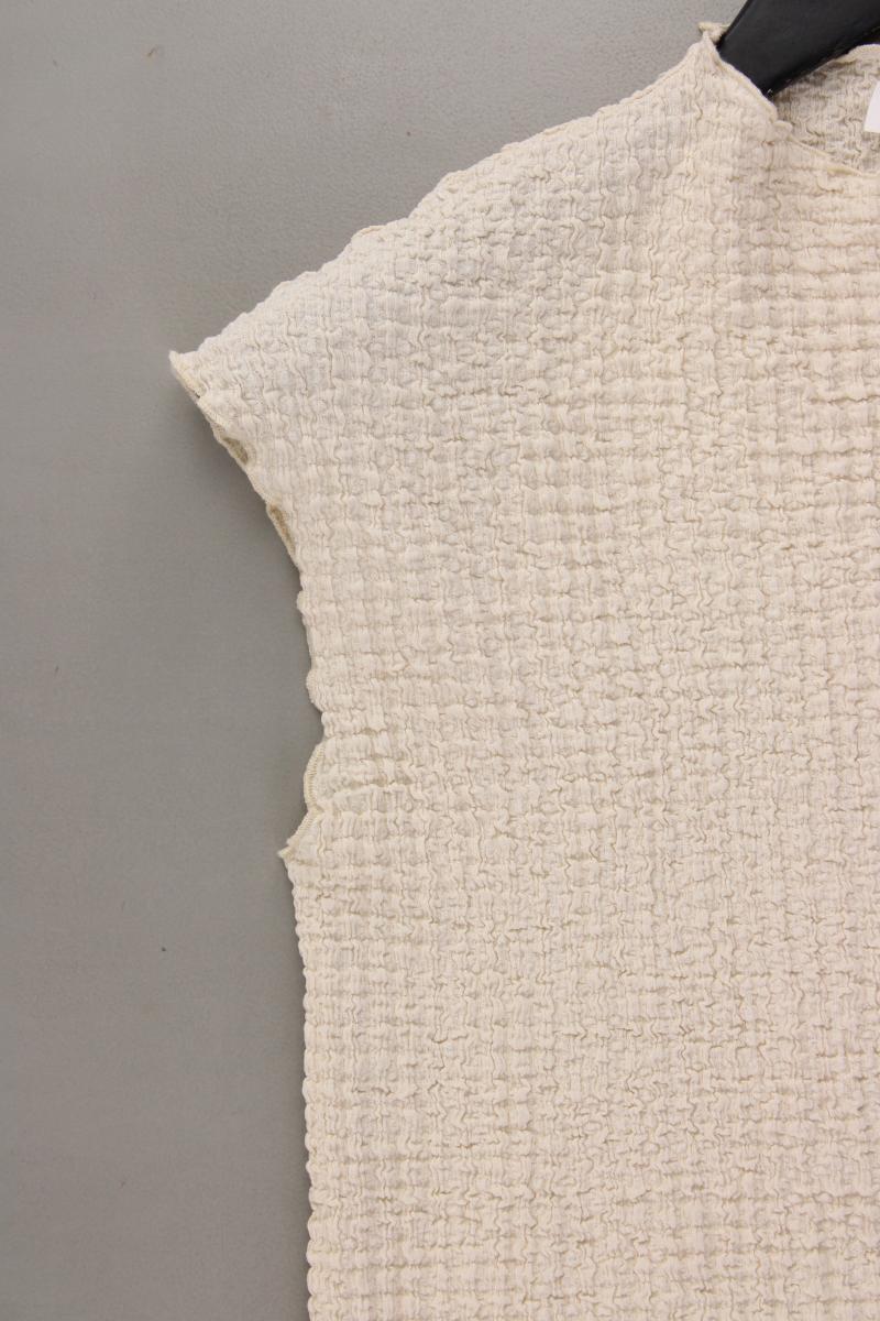 s.Oliver Kurzarmbluse Gr. 36 creme aus Polyester