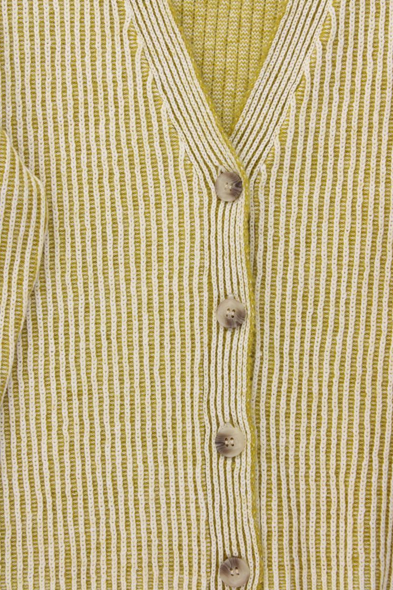 Zero Strickjacke Gr. 42 neuwertig Langarm gelb aus Polyacryl