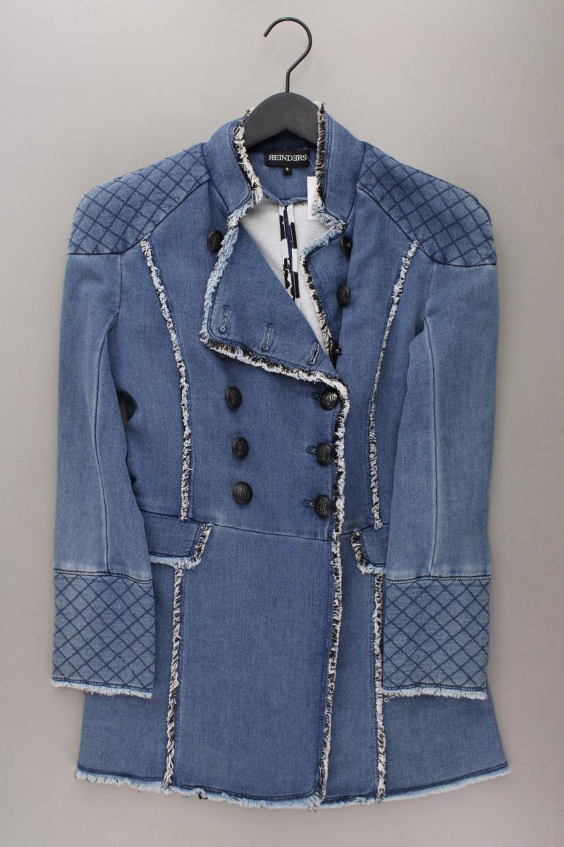 Reinders Slim Mantel Gr. S neuwertig blau aus Baumwolle