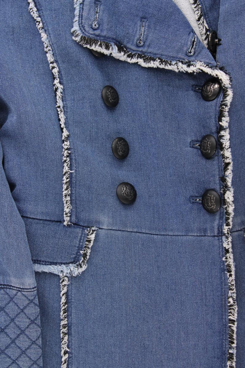 Reinders Slim Mantel Gr. S neuwertig blau aus Baumwolle