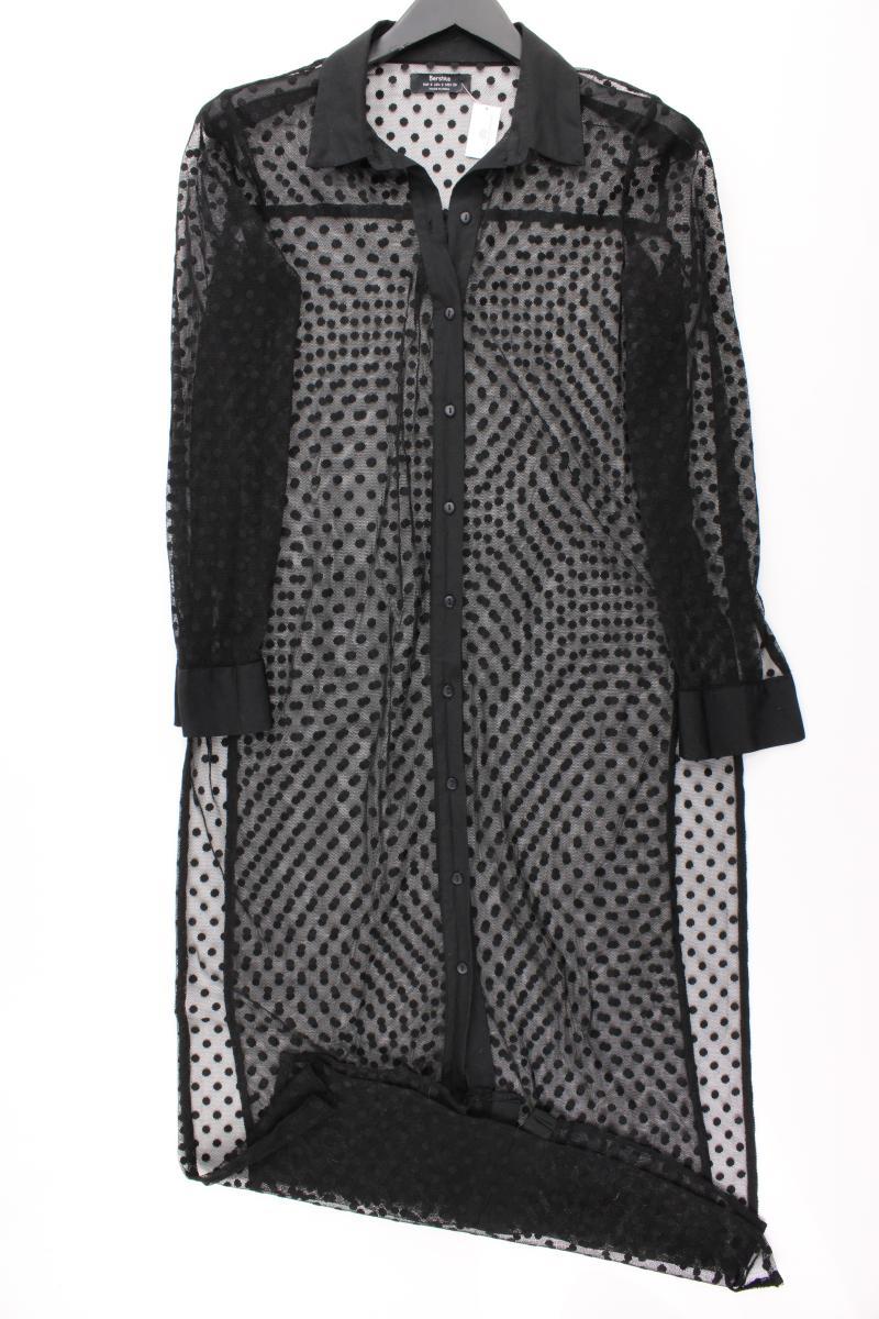 Bershka transparentes Kleid Gr. S Langarm schwarz