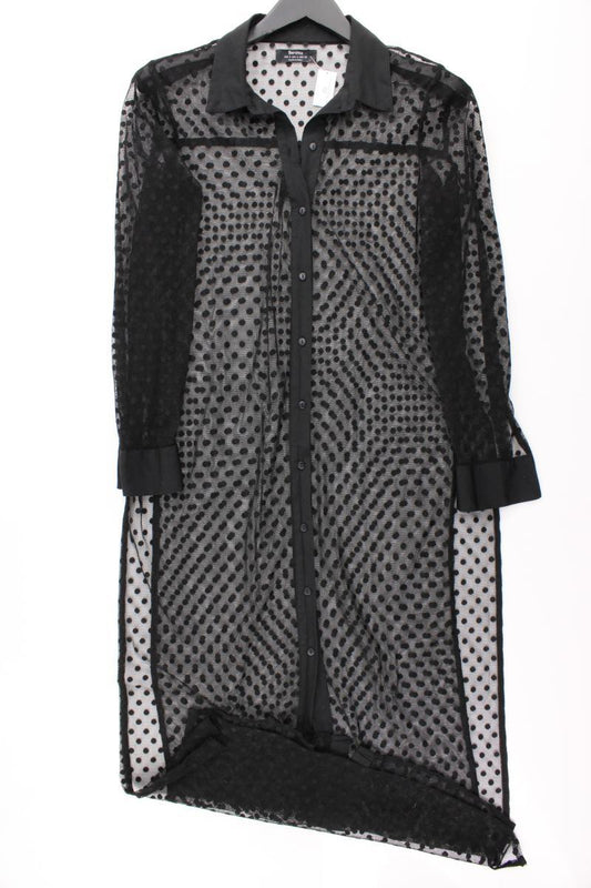 Bershka transparentes Kleid Gr. S Langarm schwarz