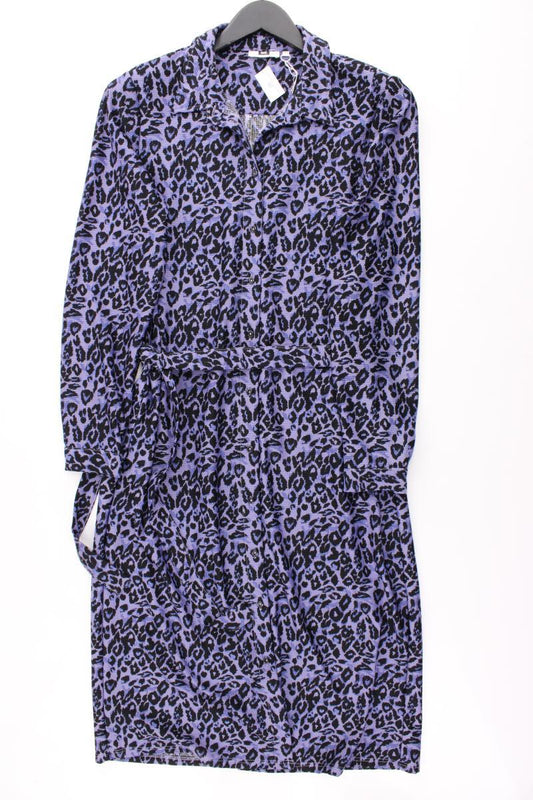 WE Fashion Langarmkleid Gr. L mit Tierdruck mit Gürtel lila aus Polyester