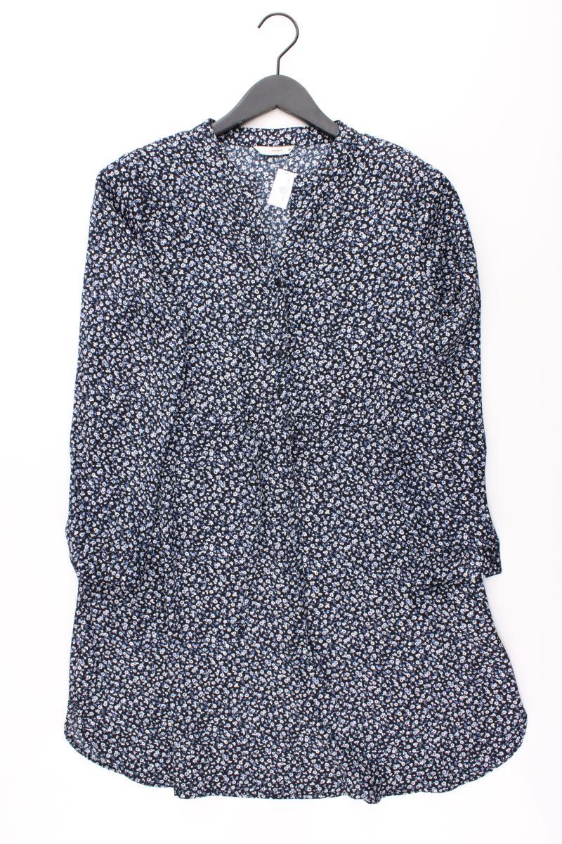 PIGALLE Langarmkleid Gr. 38 mit Blumenmuster blau aus Polyester