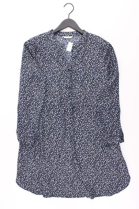 PIGALLE Langarmkleid Gr. 38 mit Blumenmuster blau aus Polyester