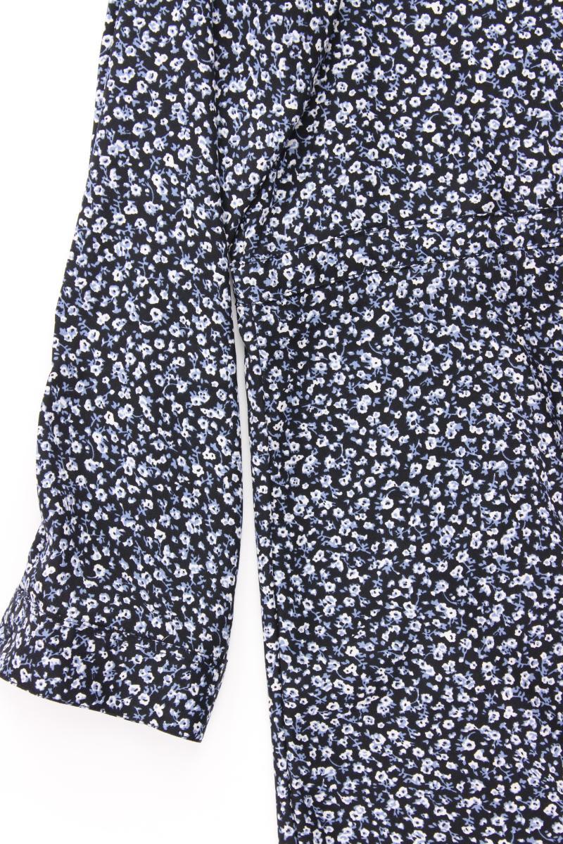 PIGALLE Langarmkleid Gr. 38 mit Blumenmuster blau aus Polyester