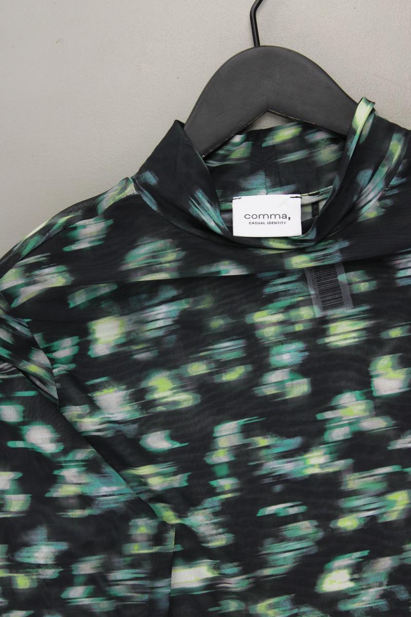 comma, Langarmbluse Gr. 40 neuwertig grün aus Polyester
