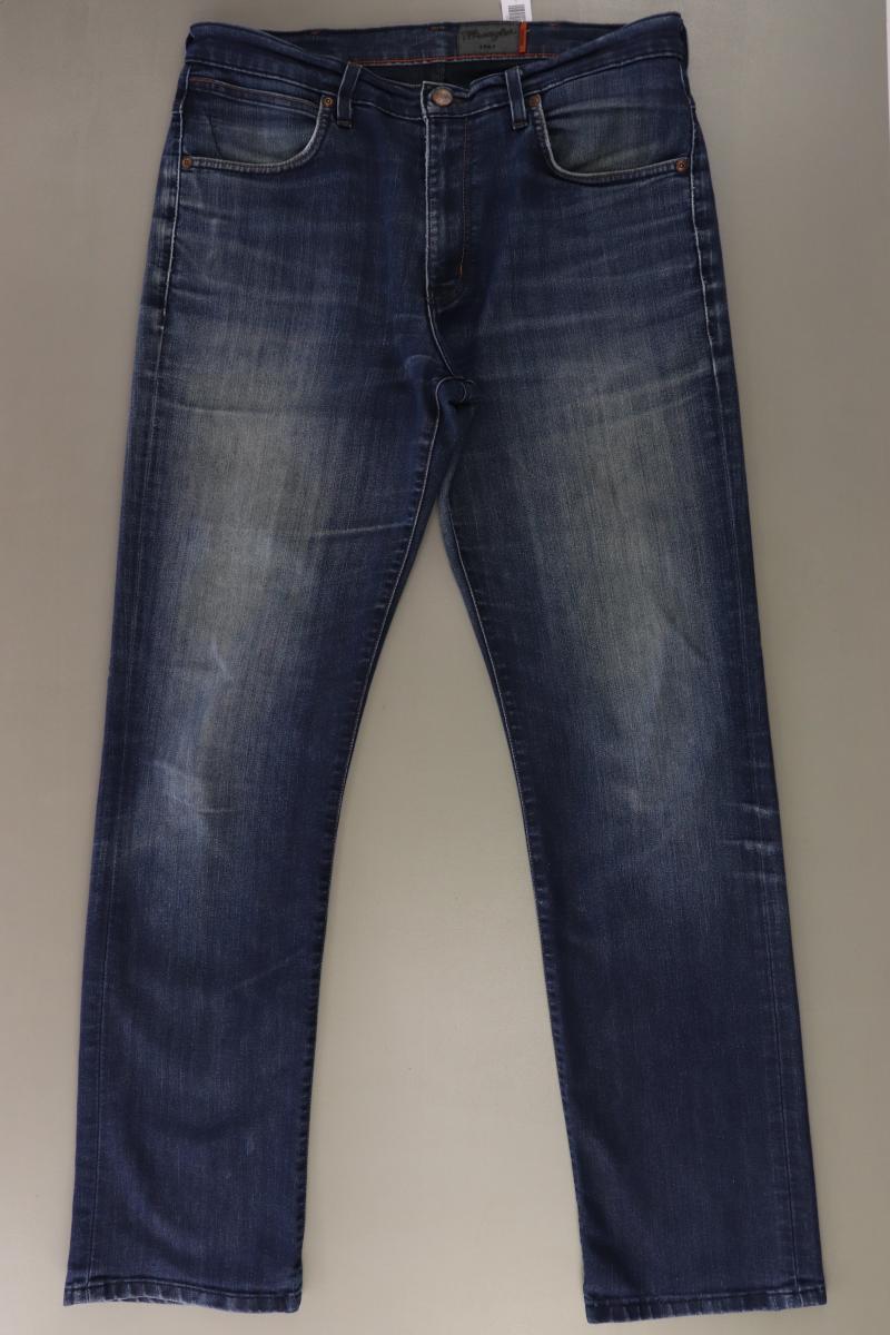 Wrangler Straight Jeans für Herren Gr. W35/L34 blau aus Baumwolle