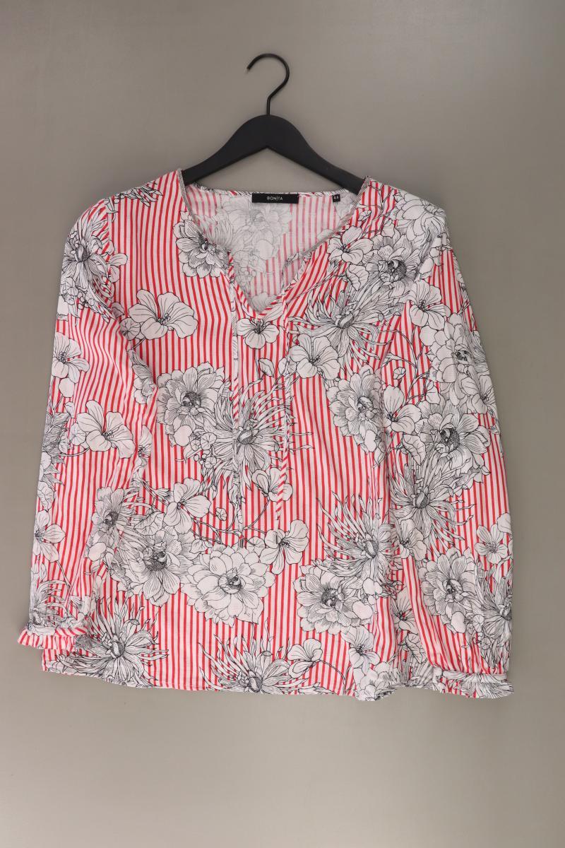 Bonita Langarmbluse Gr. 44 mit Blumenmuster rot