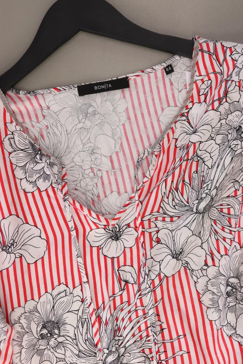 Bonita Langarmbluse Gr. 44 mit Blumenmuster rot