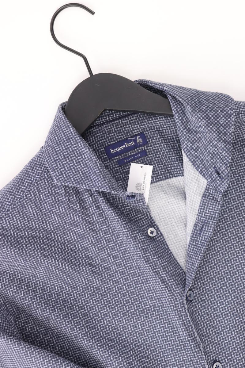 Jaques Britt Langarmhemd für Herren Gr. 41 blau