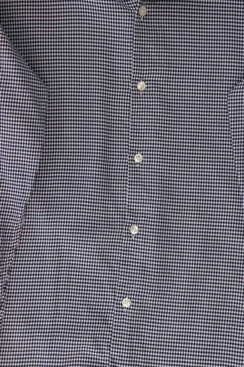 Seidensticker Langarmhemd für Herren Gr. Hemdgröße 41 hahnentritt blau