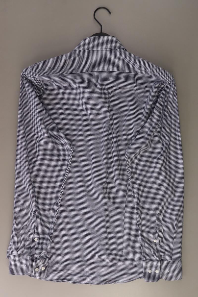 Seidensticker Langarmhemd für Herren Gr. Hemdgröße 41 hahnentritt blau