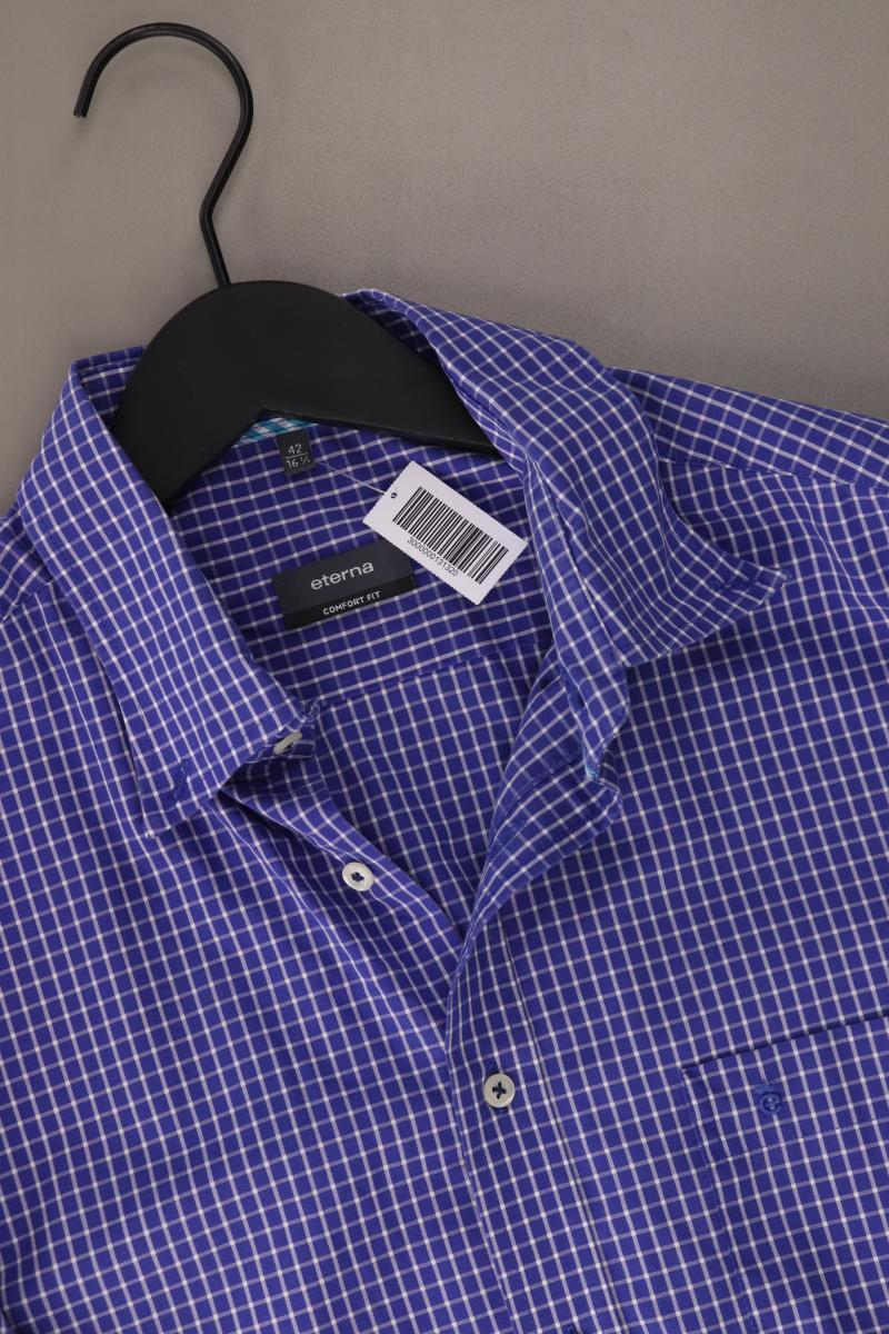 Eterna Kurzarmhemd für Herren Gr. Hemdgröße 42 blau