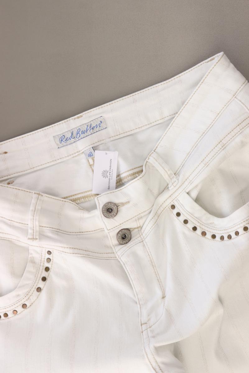 Red Button Straight Jeans Gr. 40 weiß aus Baumwolle