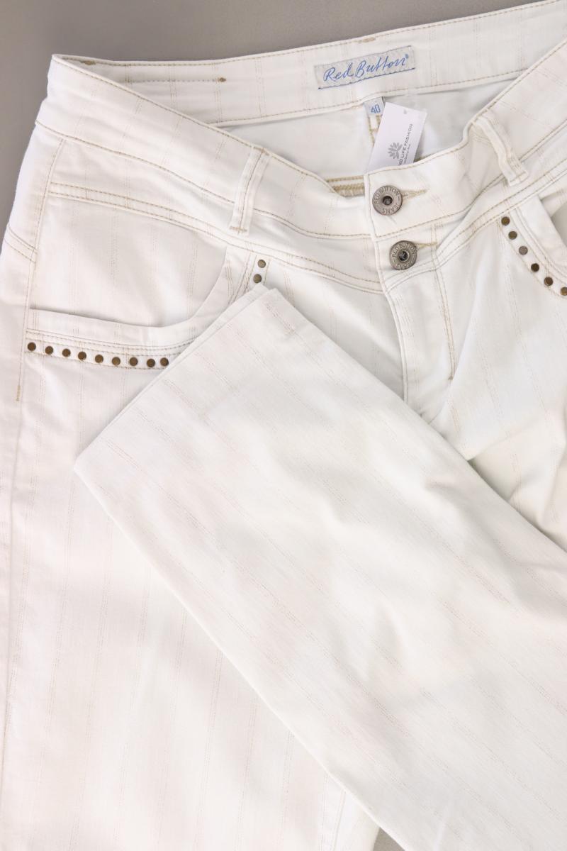 Red Button Straight Jeans Gr. 40 weiß aus Baumwolle