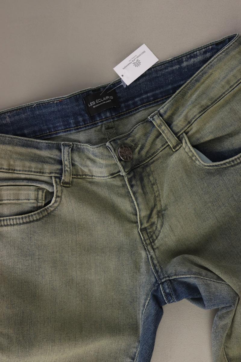 Les Eclaires Skinny Jeans Gr. W25 grün aus Baumwolle