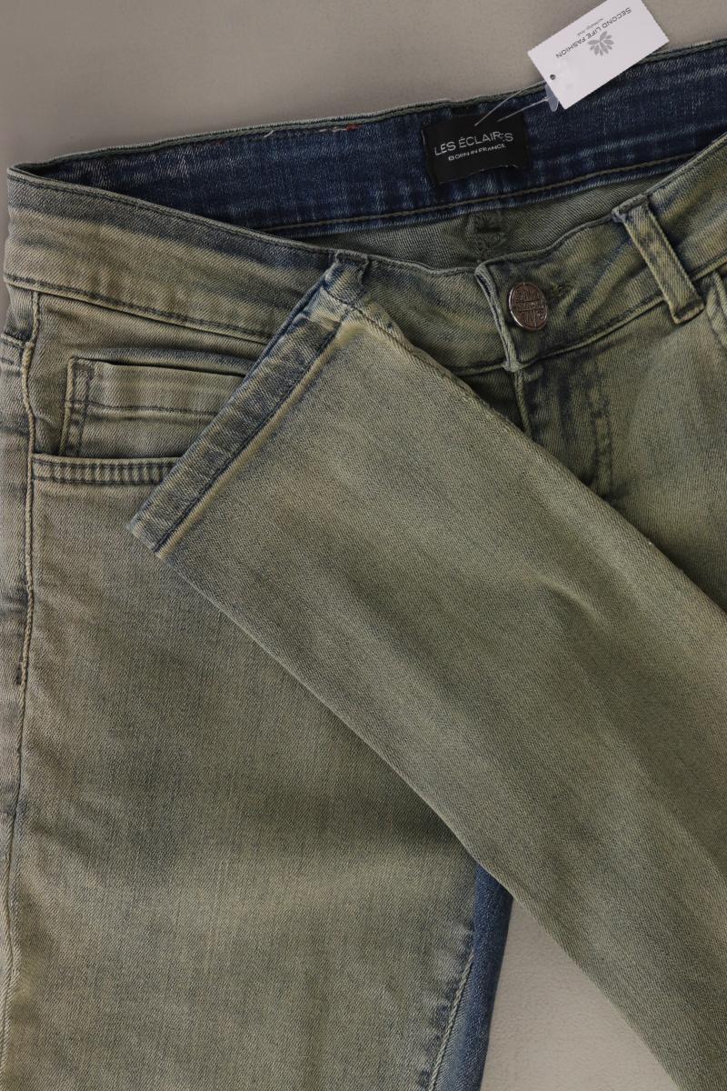 Les Eclaires Skinny Jeans Gr. W25 grün aus Baumwolle
