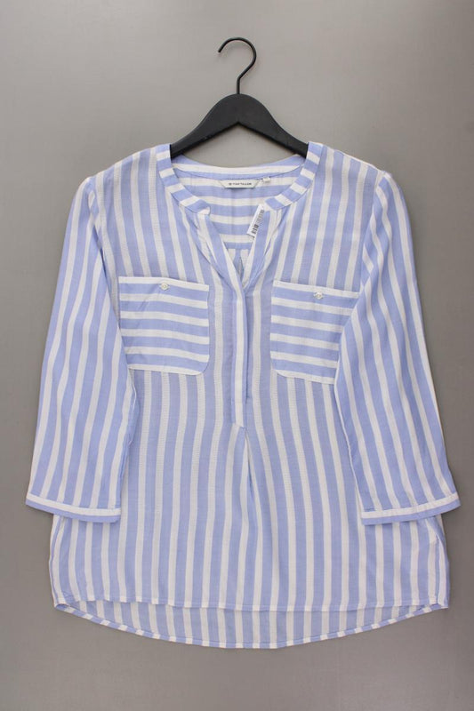 Tom Tailor Classic Bluse Gr. 40 gestreift neuwertig 3/4 Ärmel blau aus Viskose
