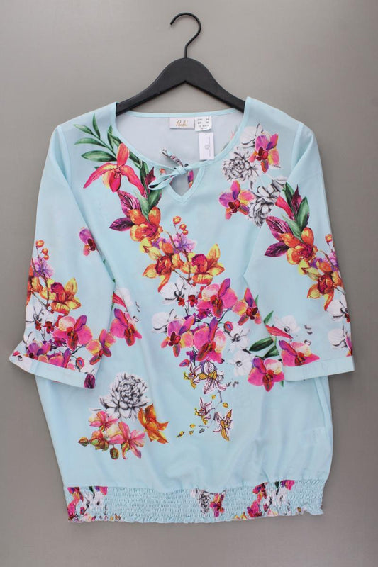 Paola Classic Bluse Gr. 44 mit Blumenmuster neuwertig 3/4 Ärmel blau