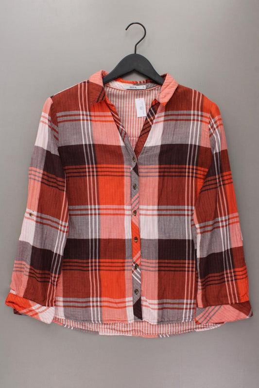 Cecil Karobluse Gr. XL kariert Langarm orange aus Baumwolle
