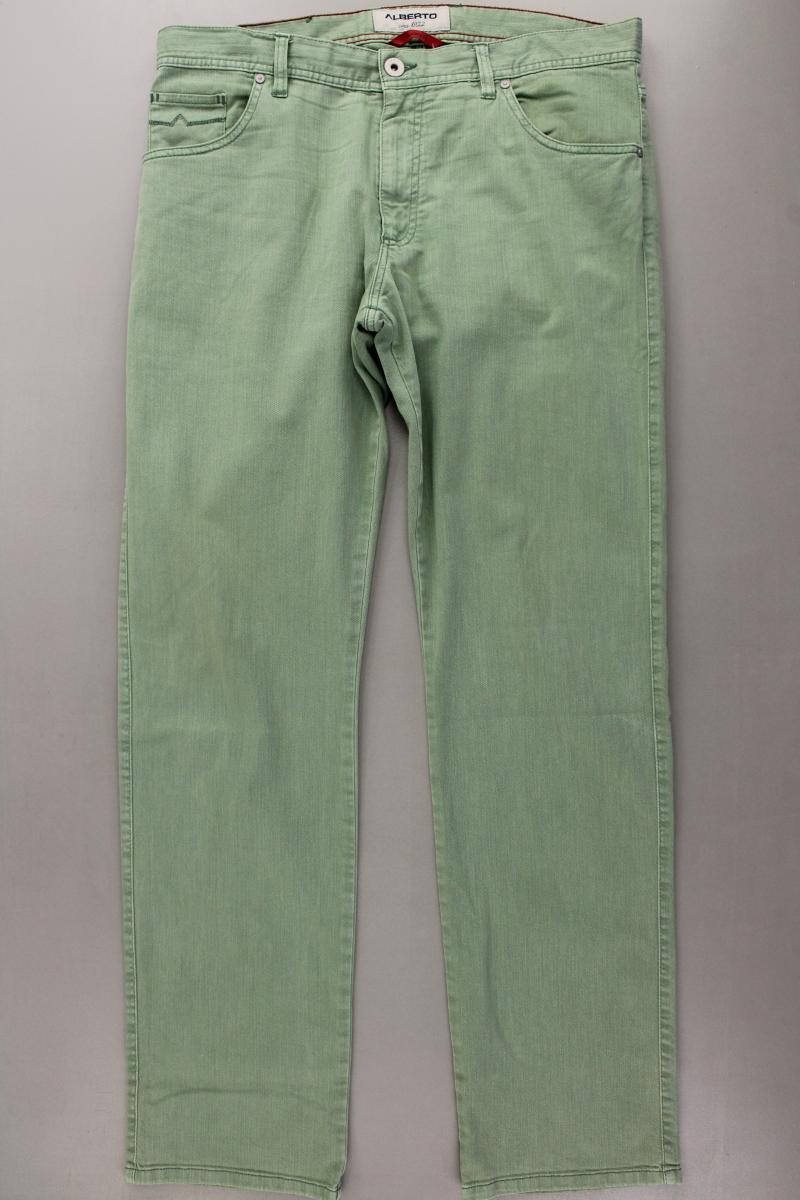 Alberto Straight Jeans für Herren Gr. W36/L34 Modell Stone grün aus Baumwolle