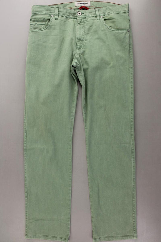 Alberto Straight Jeans für Herren Gr. W36/L34 Modell Stone grün aus Baumwolle
