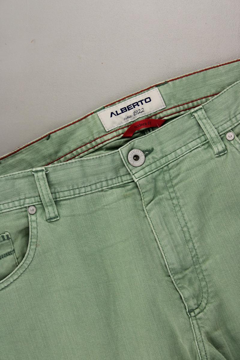 Alberto Straight Jeans für Herren Gr. W36/L34 Modell Stone grün aus Baumwolle