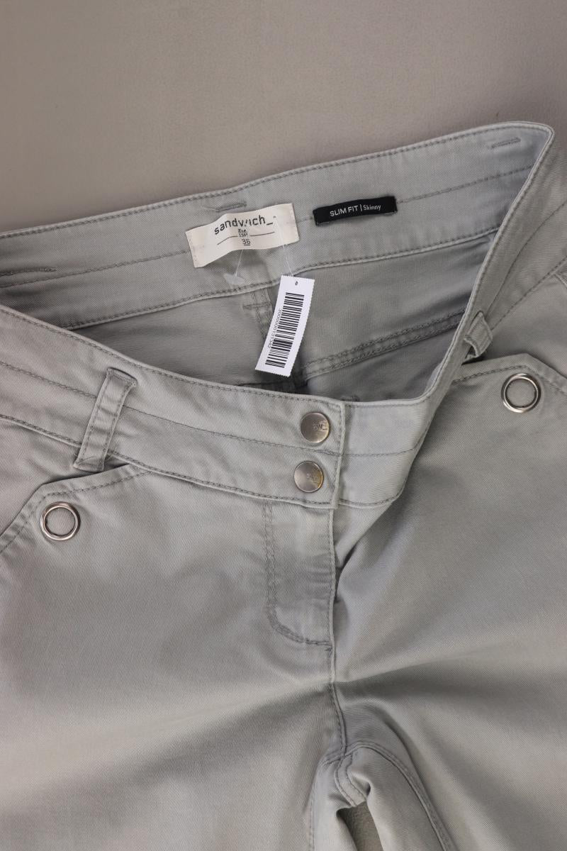 Sandwich_ Hose Gr. 36 grau aus Baumwolle