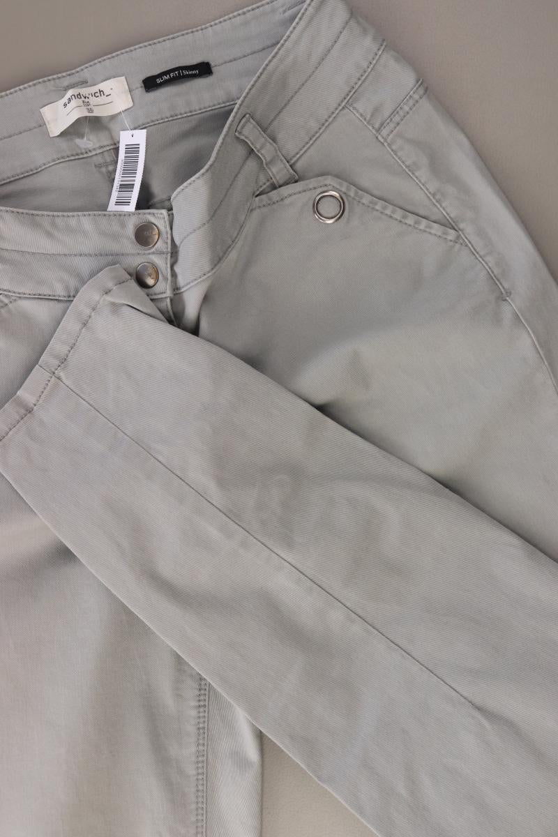 Sandwich_ Hose Gr. 36 grau aus Baumwolle