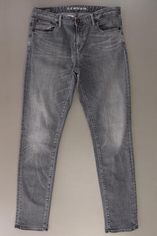 Denham Straight Jeans für Herren Gr. W28 grau aus Baumwolle