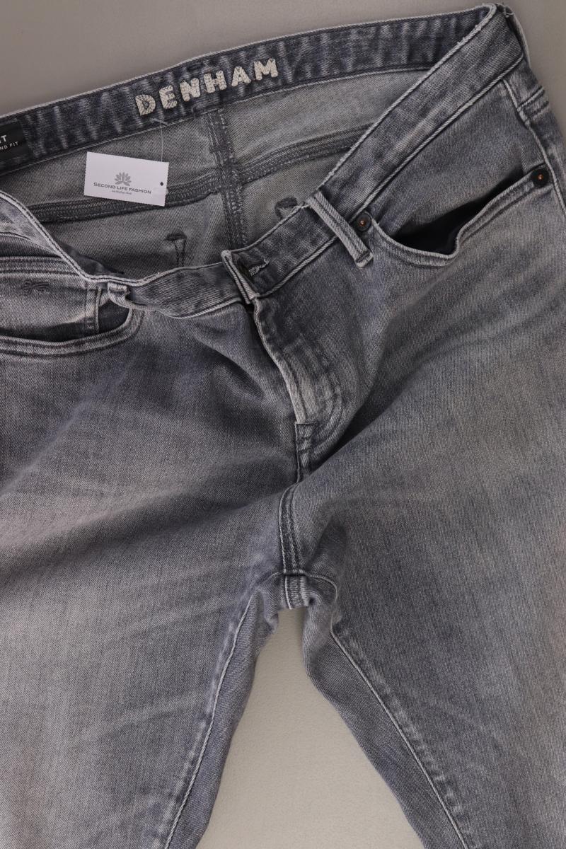 Denham Straight Jeans für Herren Gr. W28 grau aus Baumwolle