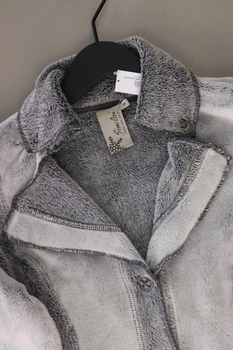 Simclan Strickjacke Gr. 38 Langarm grau aus Polyester