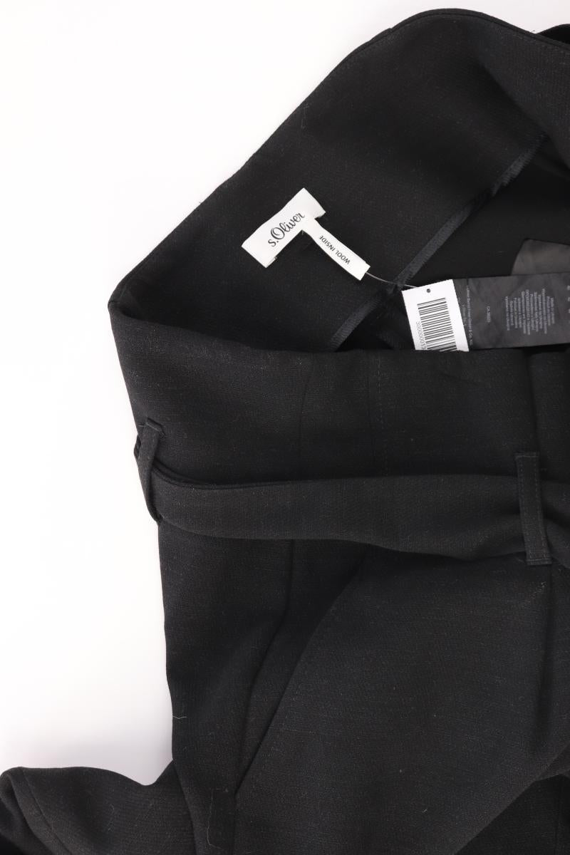 s.Oliver Stoffhose Gr. 40 mit Gürtel schwarz aus Polyester