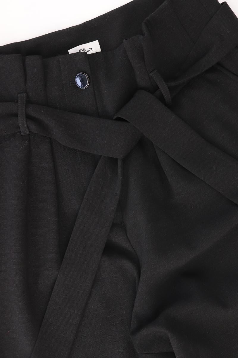 s.Oliver Stoffhose Gr. 40 mit Gürtel schwarz aus Polyester