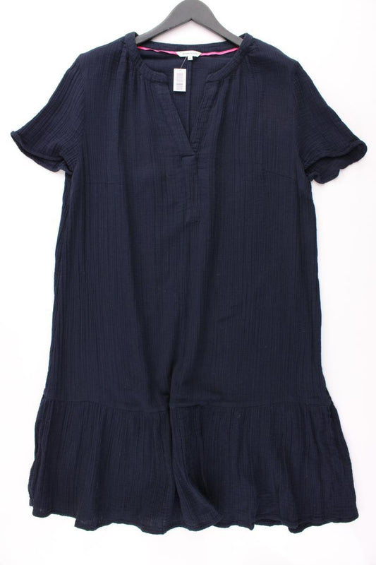 Tom Tailor Kurzarmkleid Gr. 48 blau aus Baumwolle