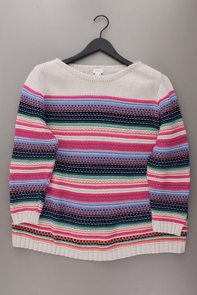 Mona Grobstrickpullover Gr. 52 gestreift mehrfarbig aus Baumwolle