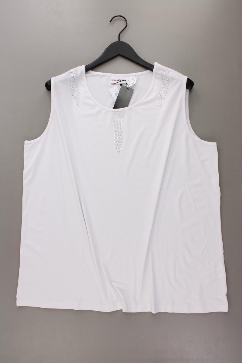 Mia Moda Top Gr. 54 neu mit Etikett mit Glitzer weiß aus Viskose