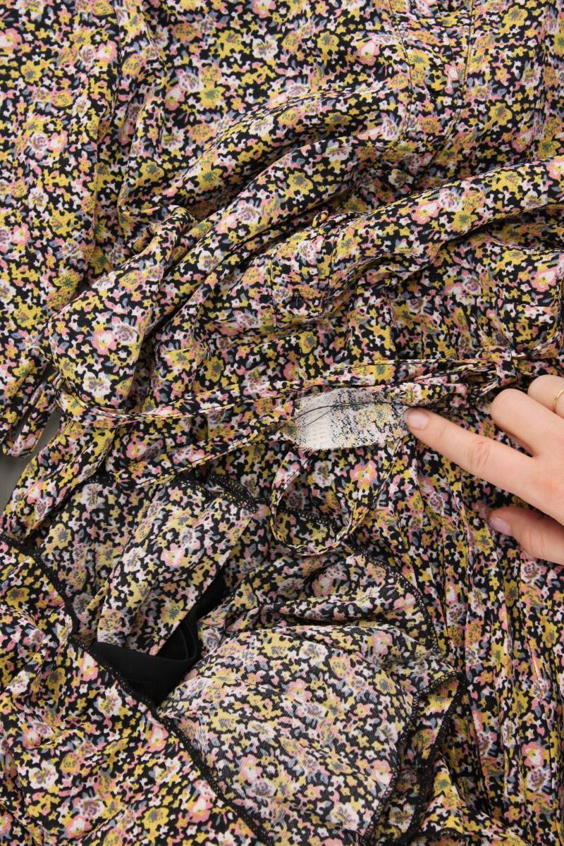 LOFTY MANNER Midikleid Gr. XS mit Blumenmuster mit Gürtel 3/4 Ärmel mehrfarbig