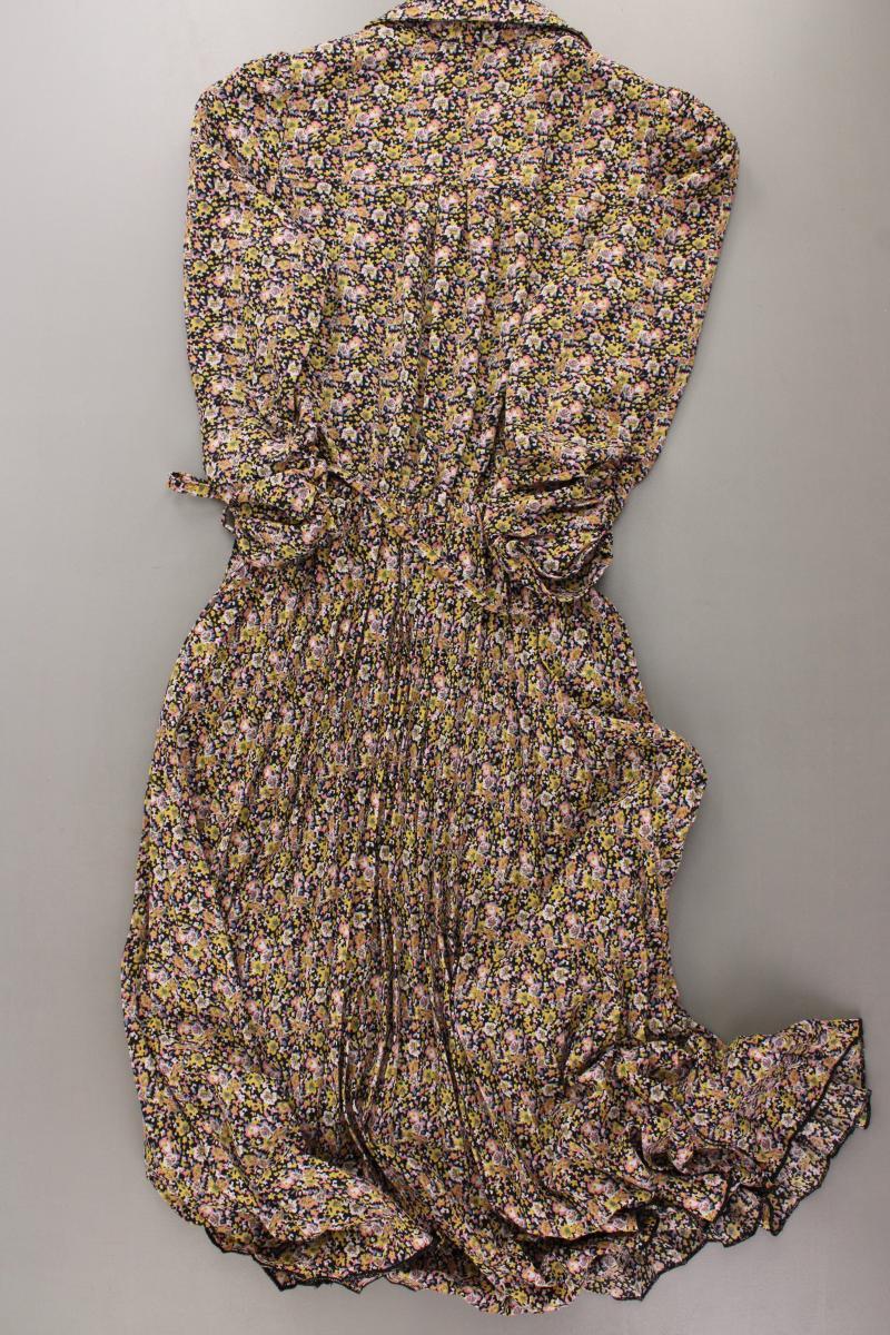 LOFTY MANNER Midikleid Gr. XS mit Blumenmuster mit Gürtel 3/4 Ärmel mehrfarbig