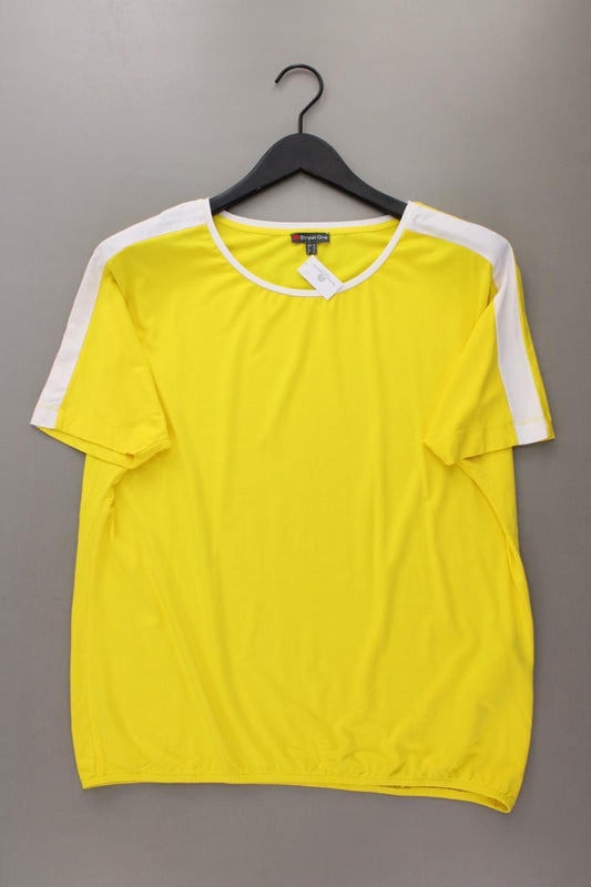 Street One T-Shirt Gr. 42 neuwertig Kurzarm gelb aus Viskose
