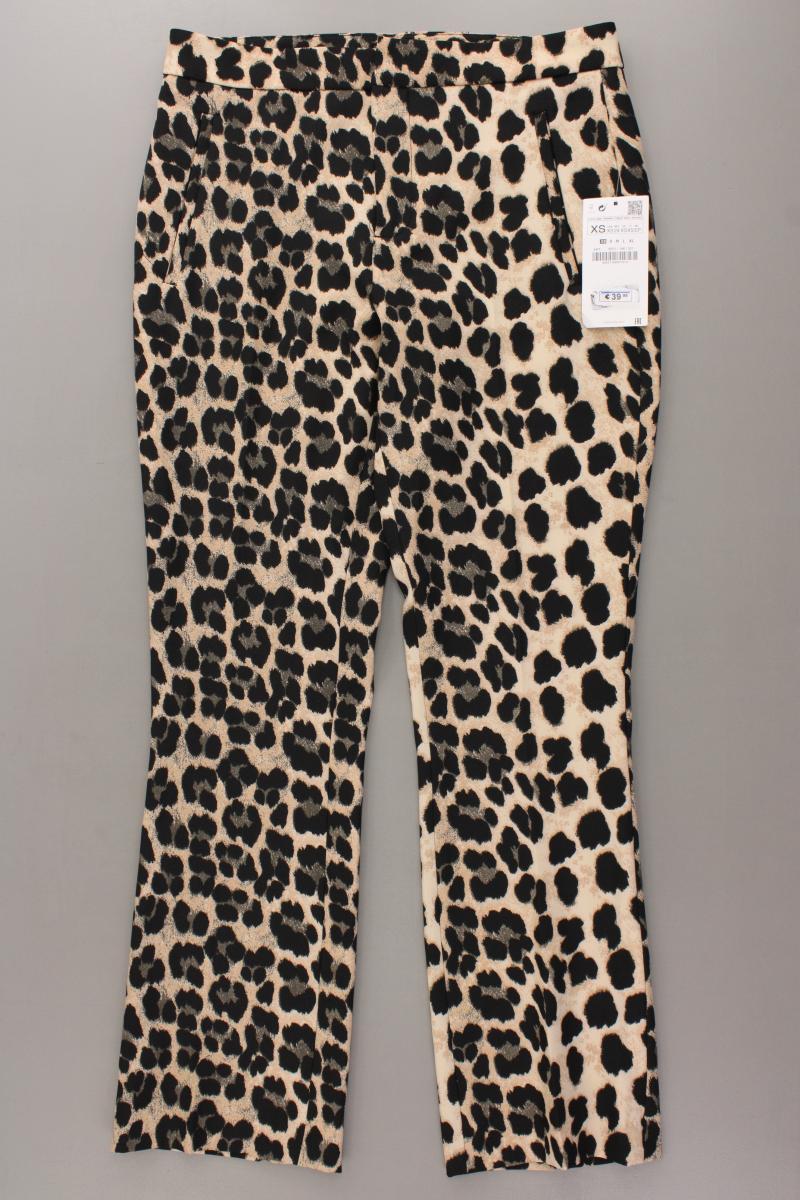 Zara Stoffhose Gr. XS mit Tierdruck neu mit Etikett Neupreis: 39,95€! braun