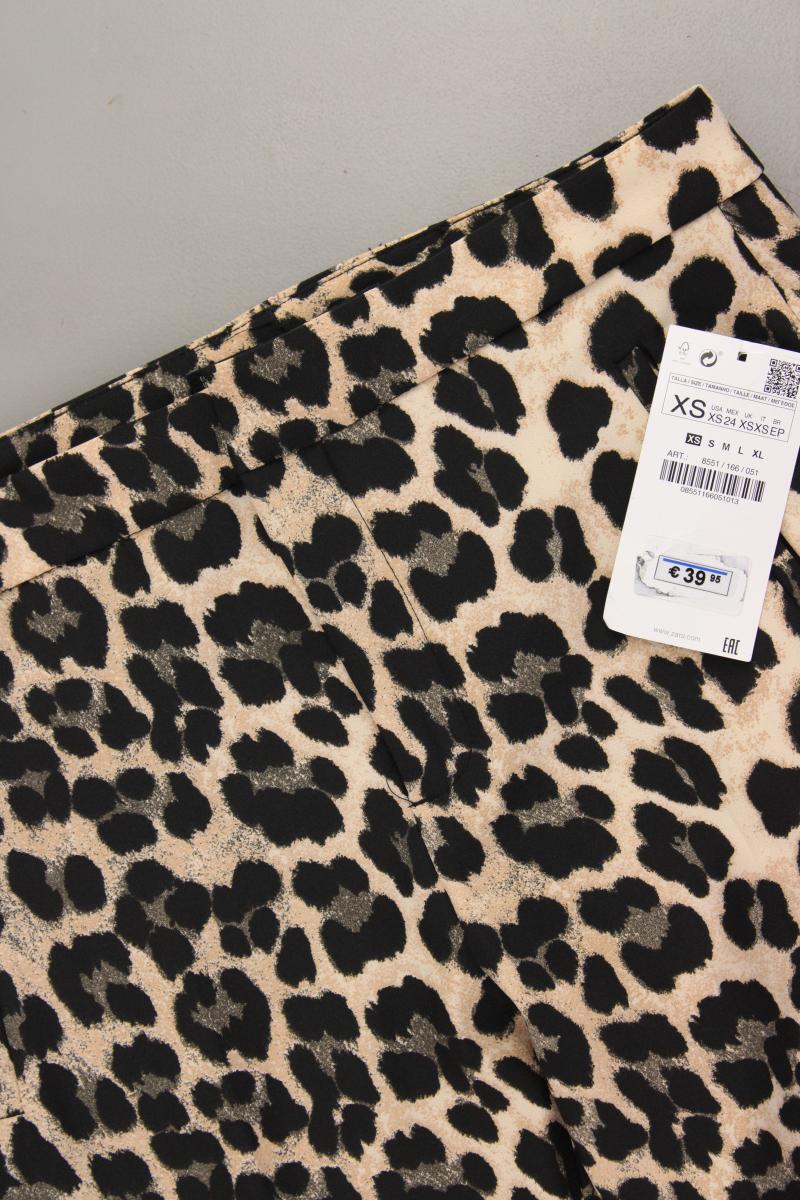Zara Stoffhose Gr. XS mit Tierdruck neu mit Etikett Neupreis: 39,95€! braun