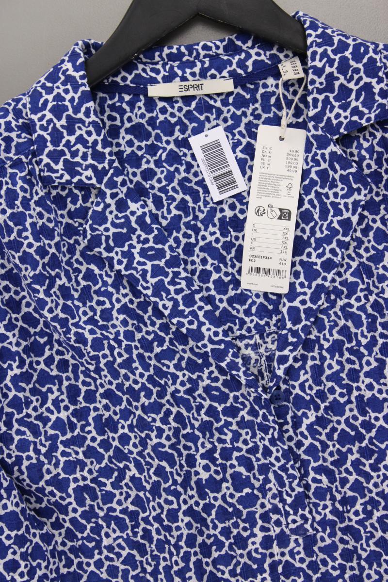 Esprit Classic Bluse Gr. XXL neu mit Etikett Neupreis: 49,99€! 3/4 Ärmel blau
