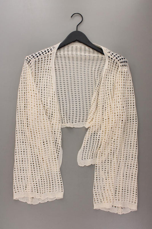 Strickjacke Gr. XXL Langarm creme aus Polyester