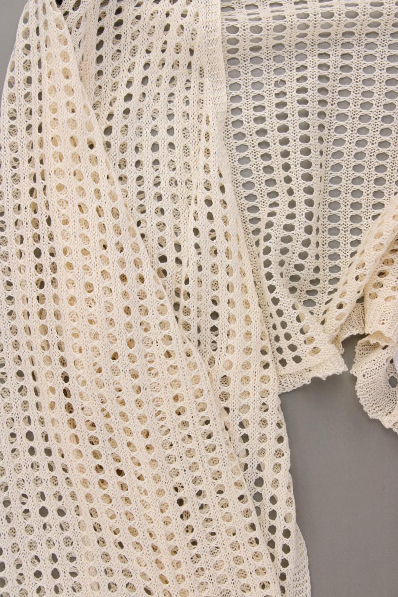 Strickjacke Gr. XXL Langarm creme aus Polyester