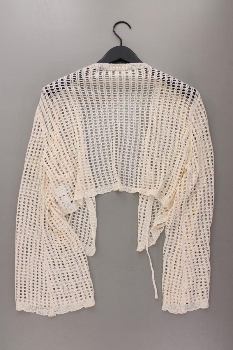 Strickjacke Gr. XXL Langarm creme aus Polyester
