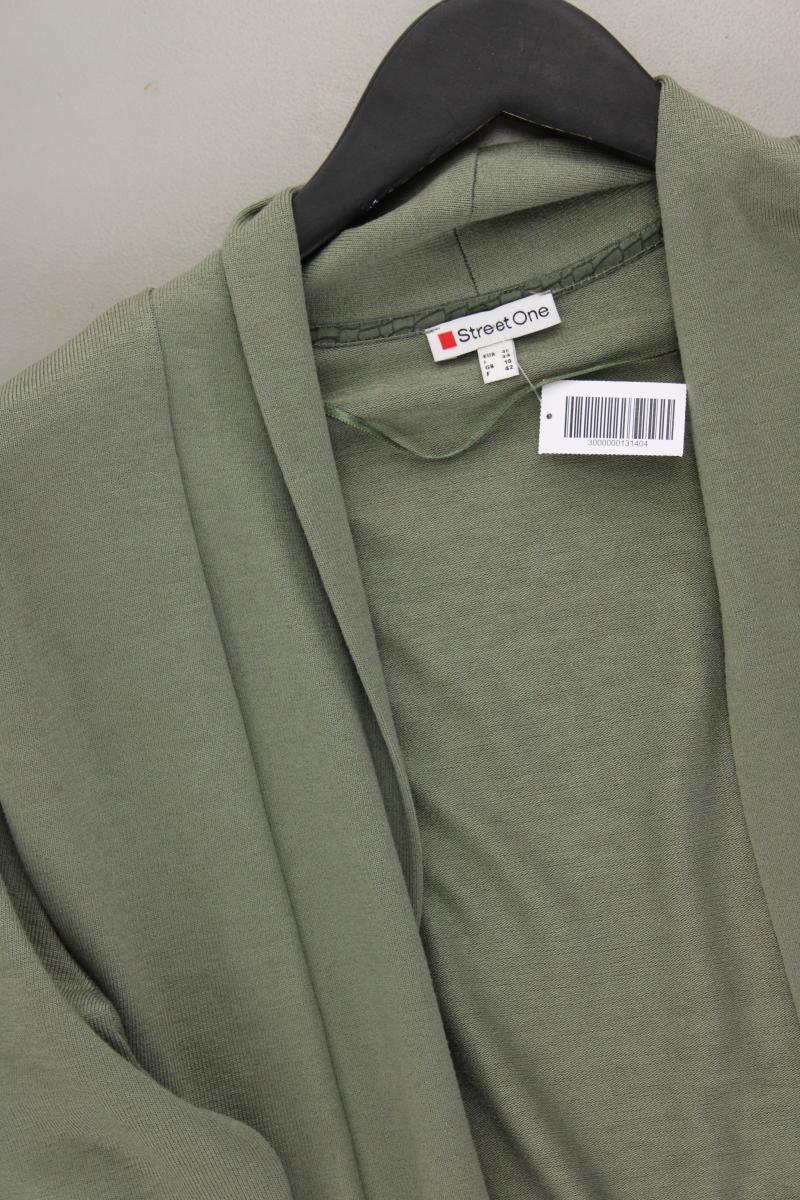 Street One Strickjacke Gr. 40 neuwertig mit Gürtel Langarm olivgrün