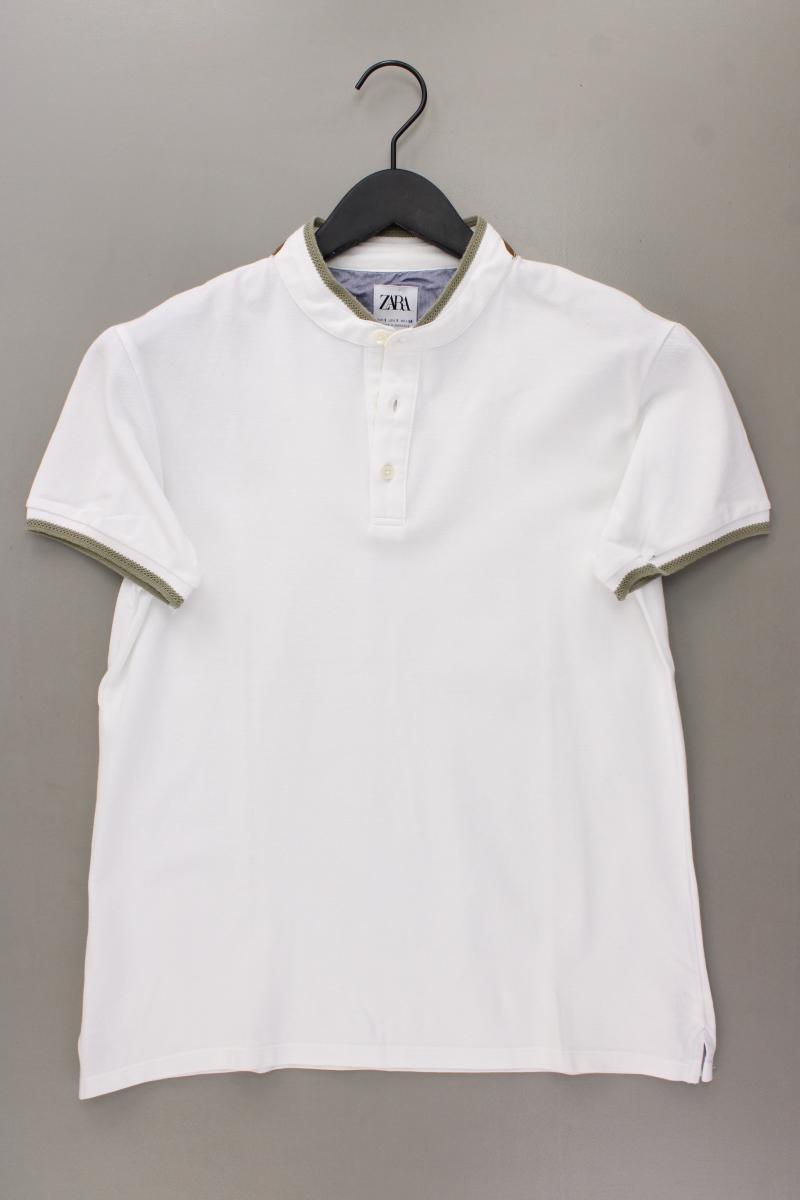 Zara T-Shirt für Herren Gr. S Kurzarm weiß
